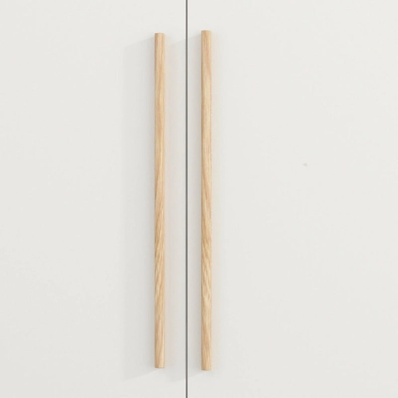 Armadio a 4 ante con asta appendiabiti, 180,00A x 160,00L cm — Bianco, Finitura Melaminica