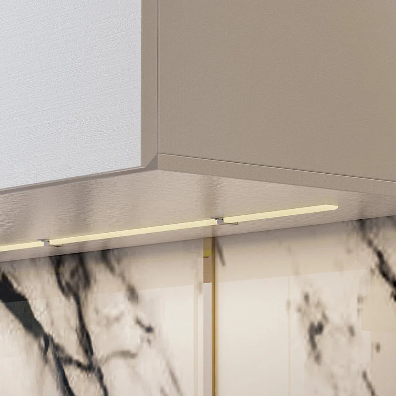 Mobili TV sospesi con luce, consolle multimediale galleggiante a parete