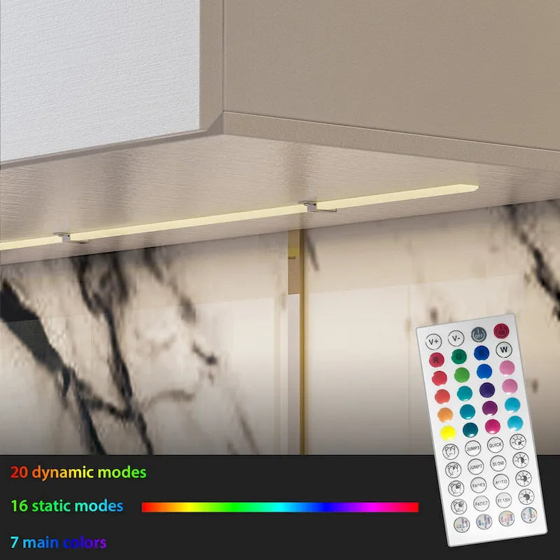 Mobili TV sospesi con luce, consolle multimediale galleggiante a parete