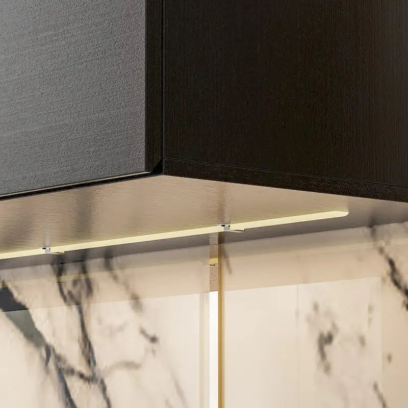 Mobili TV sospesi con luce, consolle multimediale galleggiante a parete