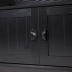 Tavolo da Pranzo in Legno Massiccio Riciclato con Gambe in Ferro Verniciato a Polvere — 120 x 60 x 76 cm