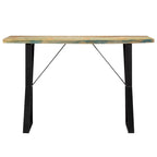 Tavolo da pranzo in legno massello di recupero con gambe in ferro — 47,2 x 23,6 x 29,9