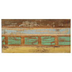 Tavolo da pranzo in legno massello di recupero con gambe in ferro — 47,2 x 23,6 x 29,9