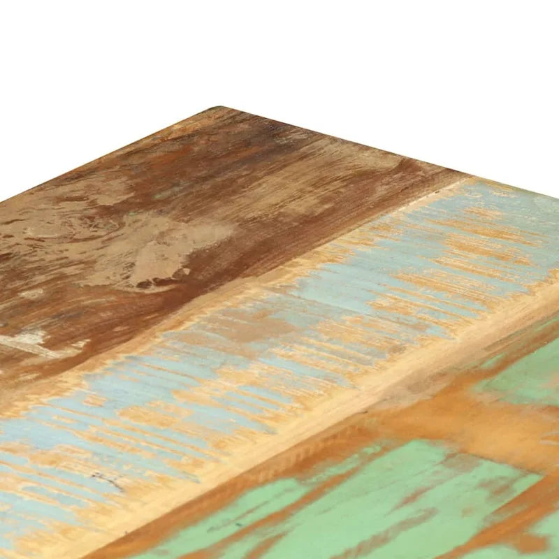 Tavolo da pranzo in legno massello di recupero con gambe in ferro — 47,2 x 23,6 x 29,9