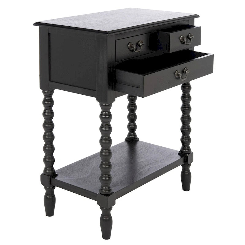 Consolle da ingresso rustica a 3 cassetti con ripiano inferiore aperto