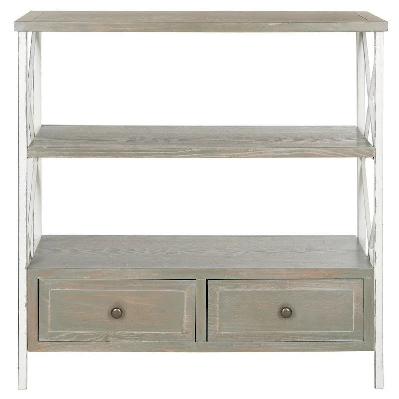 Consolle Contenitore Shabby Chic Azzurra – 33.9 x 15.2 x 34.8