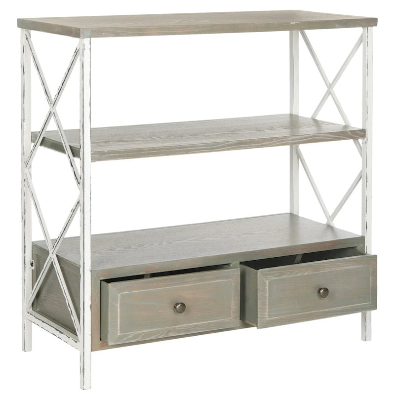 Consolle Contenitore Shabby Chic Azzurra – 33.9 x 15.2 x 34.8