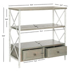 Consolle Contenitore Shabby Chic Azzurra – 33.9 x 15.2 x 34.8