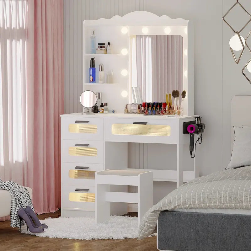 Toeletta Trucco con 3 Colori di Luce
