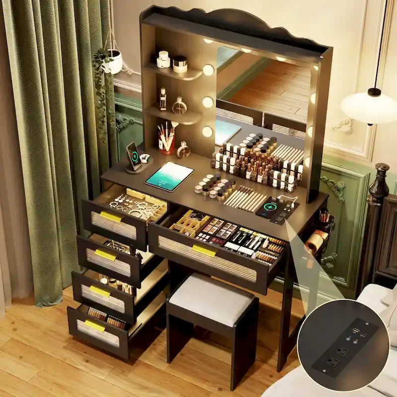 Toeletta Trucco con 3 Colori di Luce