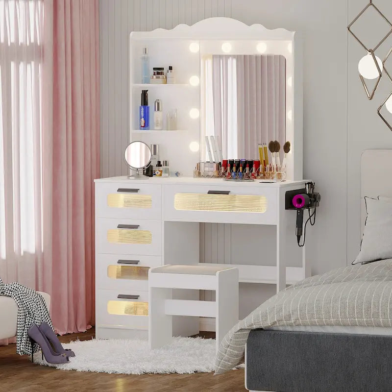 Toeletta Trucco con 3 Colori di Luce