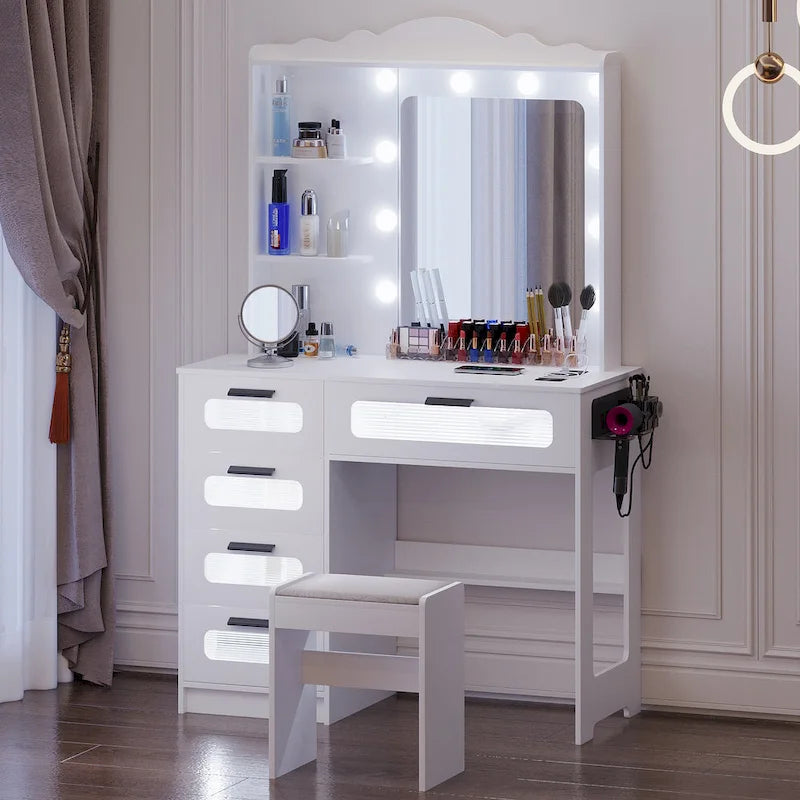 Toeletta Trucco con 3 Colori di Luce