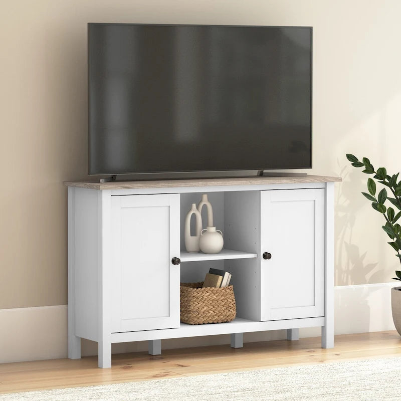 Consolle contenitore Shabby Chic azzurro tenue — 34L x 15P x 35A