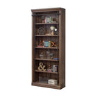Libreria a Muro Alta 2,4 Metri con Scala Scorrevole e Contenitore Organizzatore — 305L x 239A x 38P cm