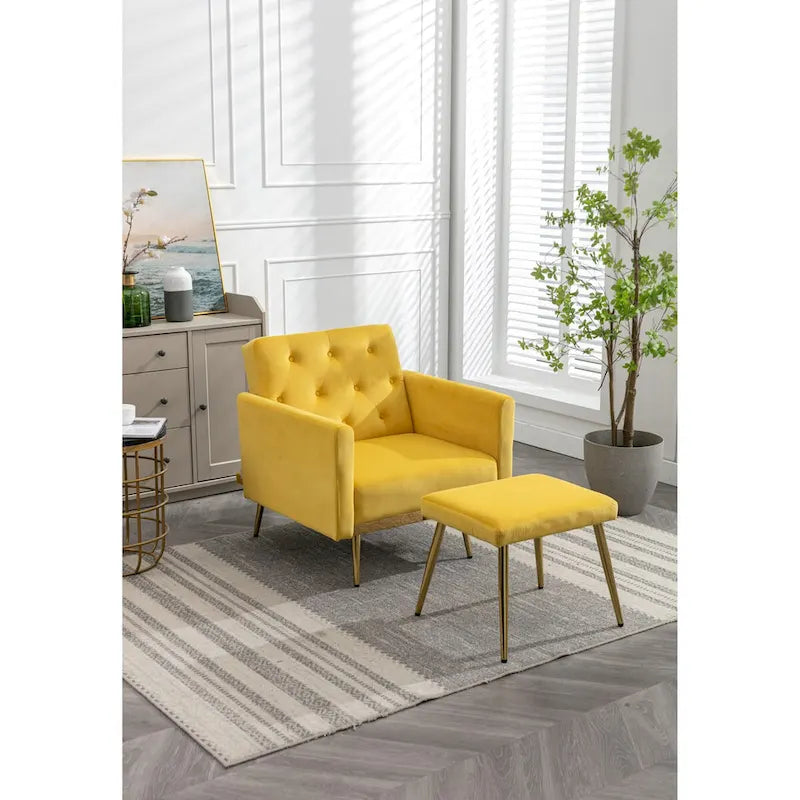 Poltrona accent velluto con braccioli e schienale regolabili, poltrona relax capitonné, poltrona reclinabile singola con pouf