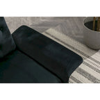 Poltrona accent velluto con braccioli e schienale regolabili, poltrona relax capitonné, poltrona reclinabile singola con pouf