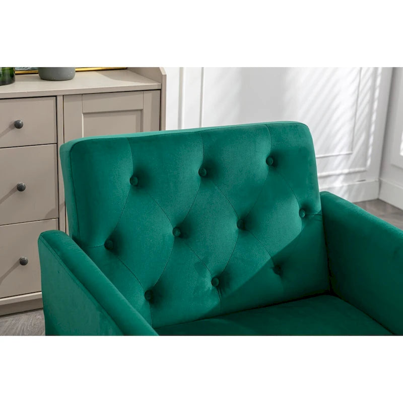 Poltrona accent velluto con braccioli e schienale regolabili, poltrona relax capitonné, poltrona reclinabile singola con pouf