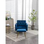 Poltrona accent velluto con braccioli e schienale regolabili, poltrona relax capitonné, poltrona reclinabile singola con pouf