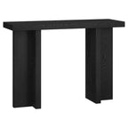 Tavolo Console Rettangolare Largo 42 Pollici — Stile a Doppia Colonna, Finitura Effetto Legno