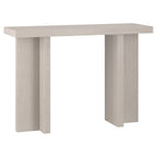 Tavolo Console Rettangolare Largo 42 Pollici — Stile a Doppia Colonna, Finitura Effetto Legno
