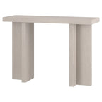 Tavolo Console Rettangolare Largo 42 Pollici — Stile a Doppia Colonna, Finitura Effetto Legno