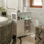 Mobile bagno con lavabo moderno bianco in legno